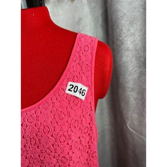 GAP Womens Pink Lace Overlay Tank Top Size M - Picture 5 of 5